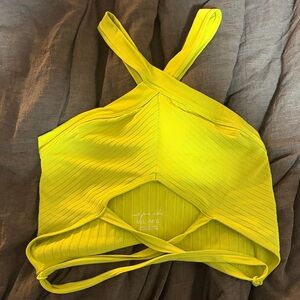 Urban Outfitters Green Strappy Rave Crop Top
